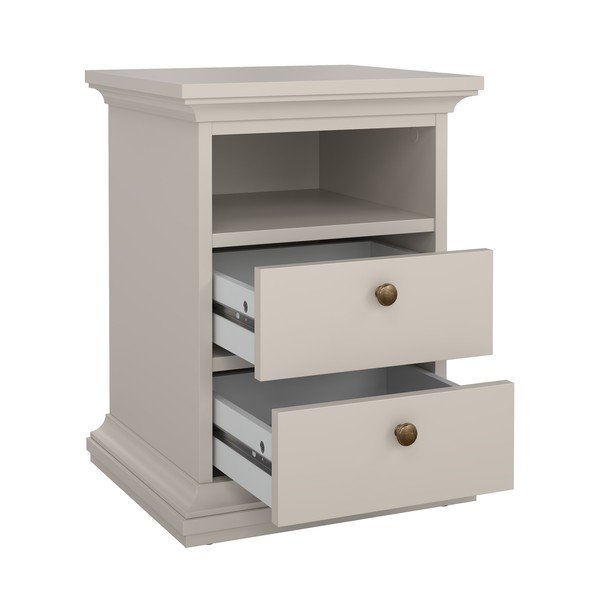 Comodino color crema Paris – Tvilum-image-3