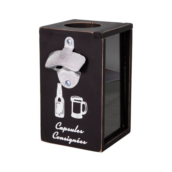 Apribottiglie marrone scuro con cestino - Antic Line