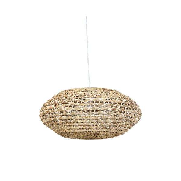 Apparecchio a soffitto in colore naturale con paralume in rattan e seagrass ø 60 cm Tripoli - Light & Living