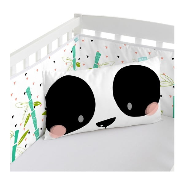 Coprimaterasso per culla in cotone Panda, 210 x 40 cm Panda Garden - Moshi Moshi-image-1