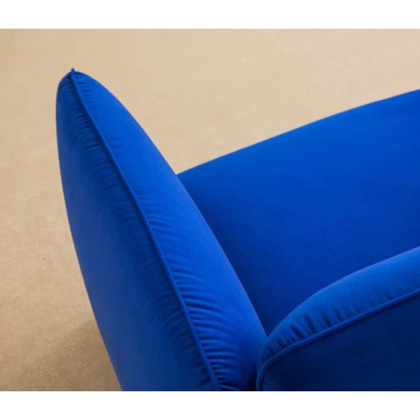 Poltrona blu con rivestimento in velluto Georgia – Micadoni -image-1