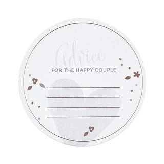 Sottobicchieri per gli invitati al matrimonio con spazio per un messaggio - Busy B