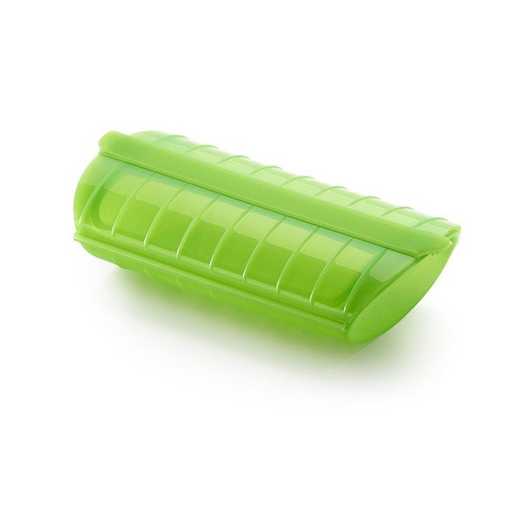 Contenitore in silicone verde con vassoio per la cottura a vapore Steam Case - Lékué
