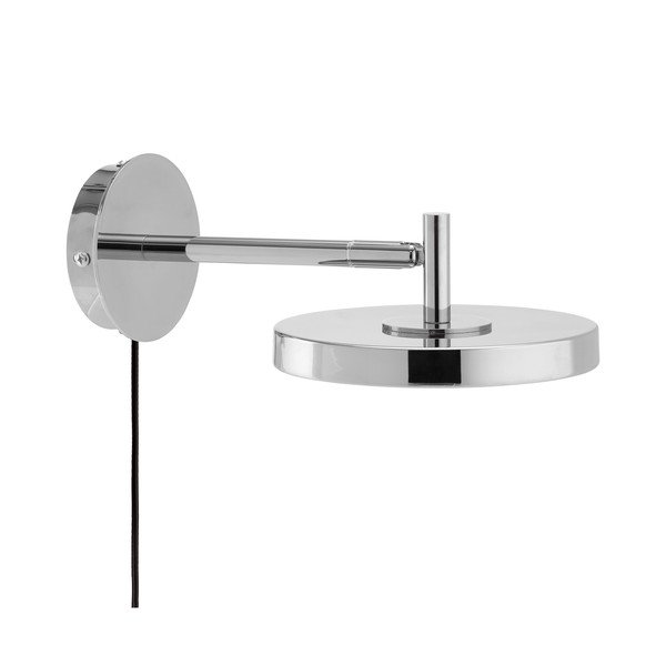Lampada da parete LED color argento lucido con alimentazione a corrente con struttura flessibile/con intensità regolabile ø 15 cm Asteria Wall Short – UMAGE