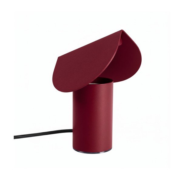 Lampada da tavolo LED burgundy in alluminio (altezza totale 15 cm) BISCUIT – Thoro