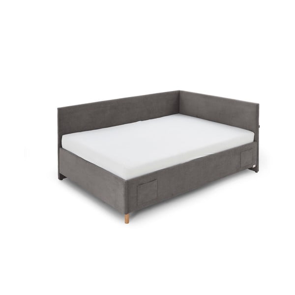 Letto da bambini con sponde color antracite imbottito rete non inclusa 140x200 cm Cool – Meise Möbel