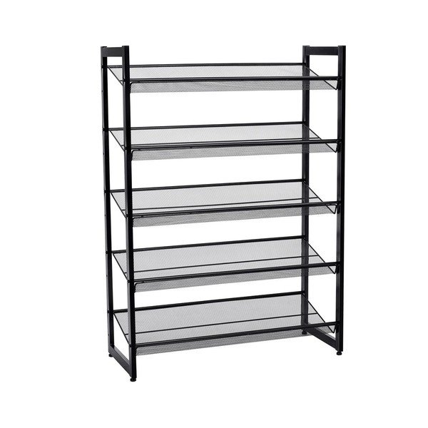 Scaffale in metallo nero per 15 paia di scarpe - Songmics