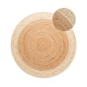 Tappeto rotondo di colore naturale in iuta reversibile e tessuto a mano ø 120 cm Jutta Gold – Hanse Home