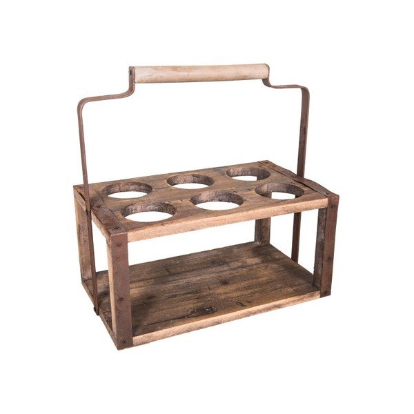 Supporto in legno per 6 bottiglie - Antic Line