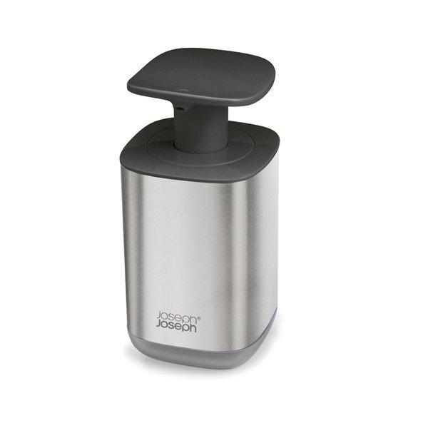 Dispenser per sapone color argento lucido in acciaio inox 250 ml Presto Steel – Joseph Joseph
