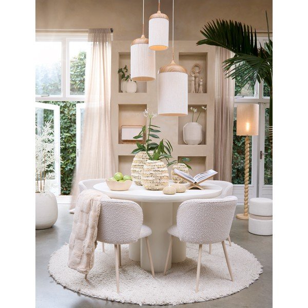 Sedia da pranzo color crema imbottito Elyna – Light & Living-image-3