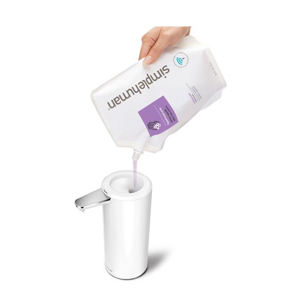 Dispenser automatico di sapone in acciaio bianco da 266 ml - simplehuman-image-4
