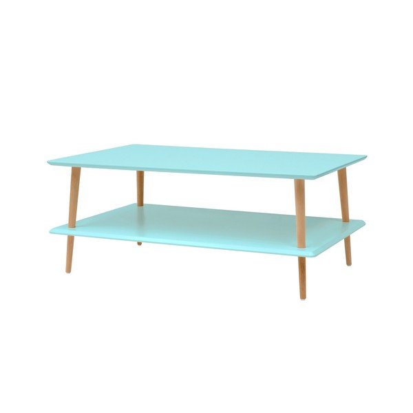 Tavolino turchese chiaro con base ribassata KORO - Ragaba