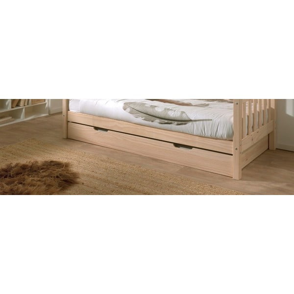 Cassetto sotto il letto per bambini 90x200 cm in colore naturale Fritz - Vipack-image-1