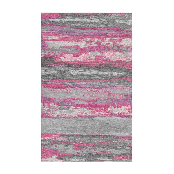 Tappeto vintage grigio e rosa, 80 x 150 cm - Kate Louise