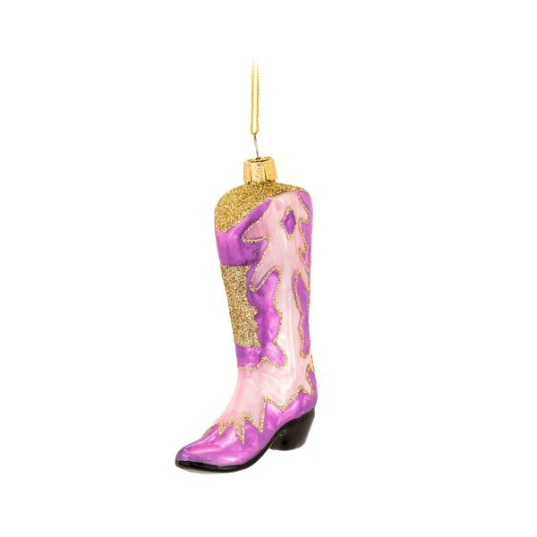 Decorazione per albero di natale in vetro 7 cm Cowboy Boot – Sass & Belle