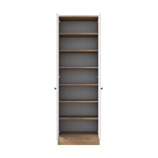 Armadio bianco/naturale in noce 60x183 cm Theresa - Kalune Design-image-4