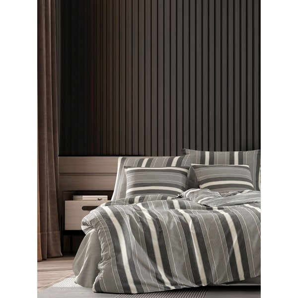 Biancheria da letto grigia per letto matrimoniale 200x200 cm Dakar – Mijolnir