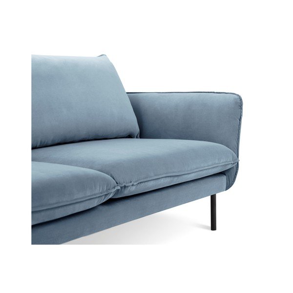 Divano in velluto azzurro, 230 cm Vienna - Cosmopolitan Design-image-3