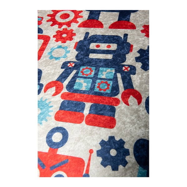Tappeto per bambini , ⌀ 140 cm Robot - Unknown-image-3