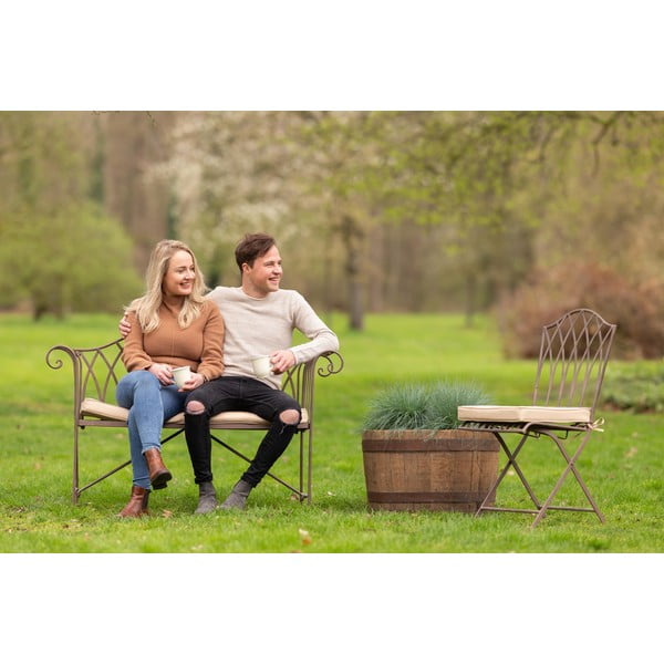 Sedia da giardino pieghevole in metallo marrone - Esschert Design-image-1