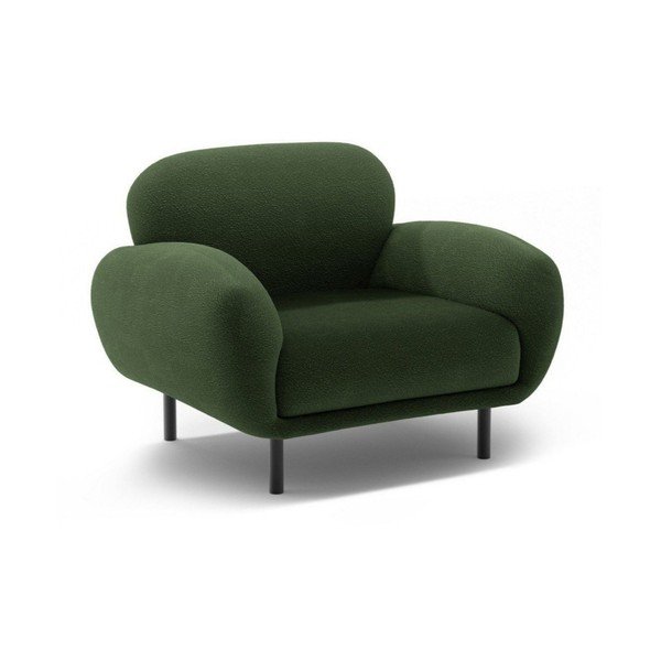 Poltrona verde con rivestimento in bouclé Poppy – Micadoni 