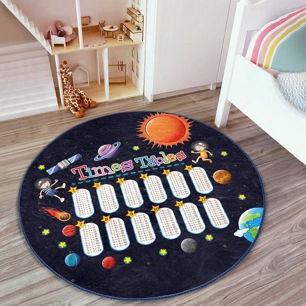 Tappeto nero per bambini ø 80 cm Comfort - Mila Home-image-3