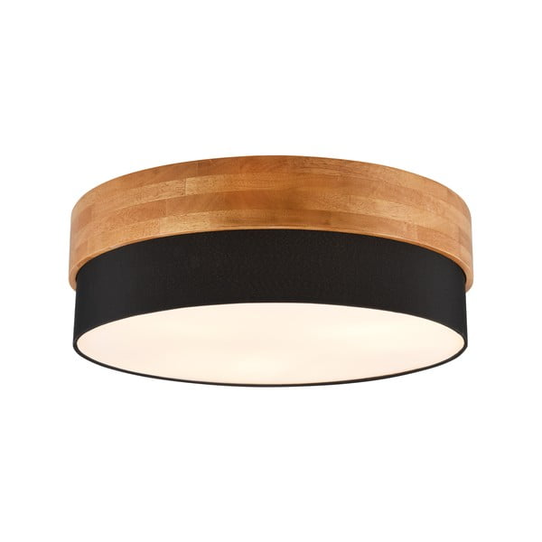 Plafoniera in colore bianco-naturale con paralume in tessuto Seasons - Trio-image-1