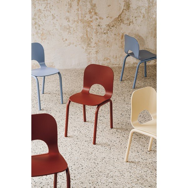 Sedia da pranzo rossa Atto – noo.ma-image-1