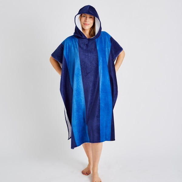 Poncho in cotone blu Stripe - Catherine Lansfield-image-1