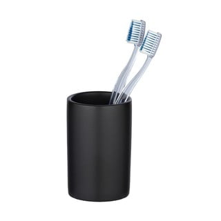 Bicchiere per spazzolino in ceramica nera opaca Polaris - Wenko