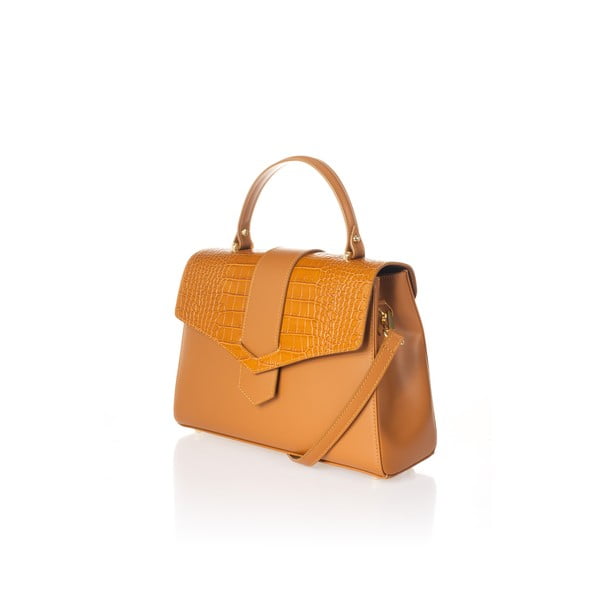 Borsa in pelle arancione Marta - Federica Bassi-image-3