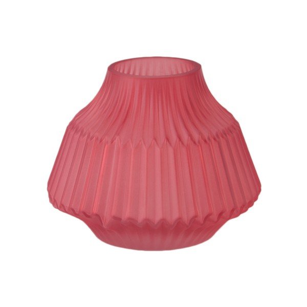Růžová skleněná váza PT LIVING, ø 16 cm