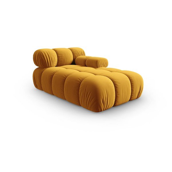 Lettino in velluto giallo (angolo destro) Bellis - Micadoni Home-image-3