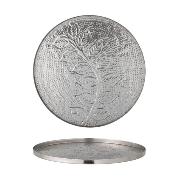Vassoio decorativo in metallo ø 30 cm Leila - Bloomingville-image-1