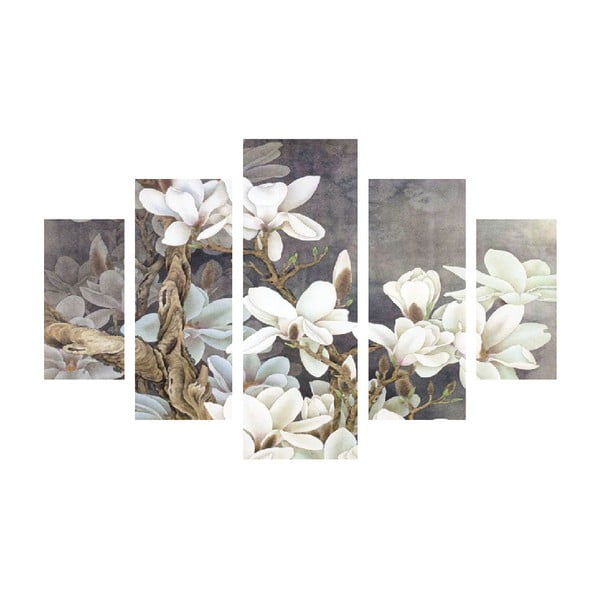 Quadro multiplo Fiore bianco, 92 x 56 cm - Wallity