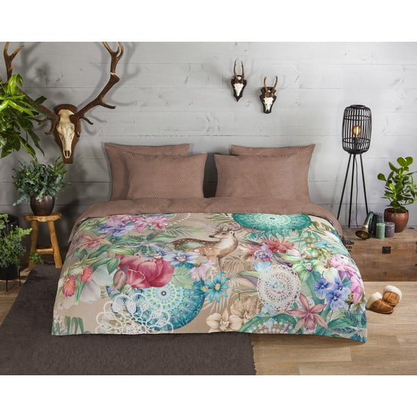 Biancheria da letto in flanella marrone per letto singolo 140x200 cm - HIP-image-1