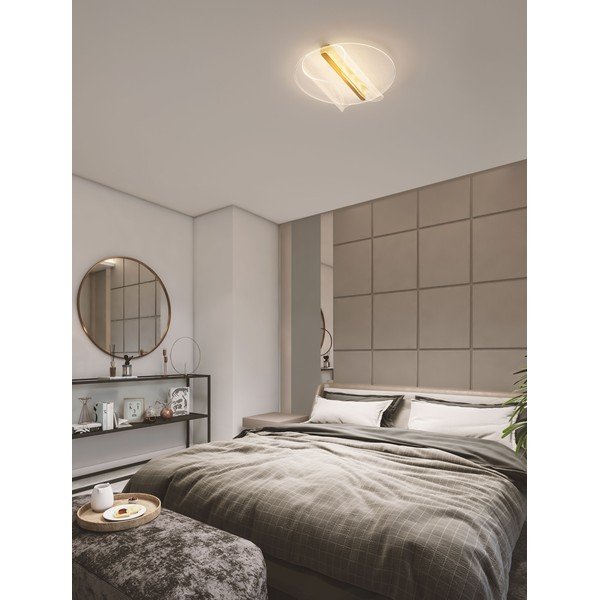Plafoniera LED dorata in alluminio con intensità regolabile 55x45 cm Valentin – Nova Luce-image-2