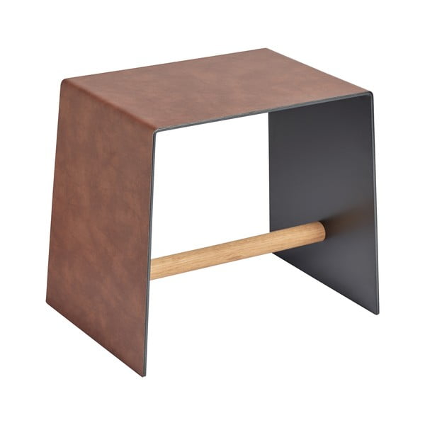 Sgabello marrone cognac in metallo Bull – LIND DNA-image-3