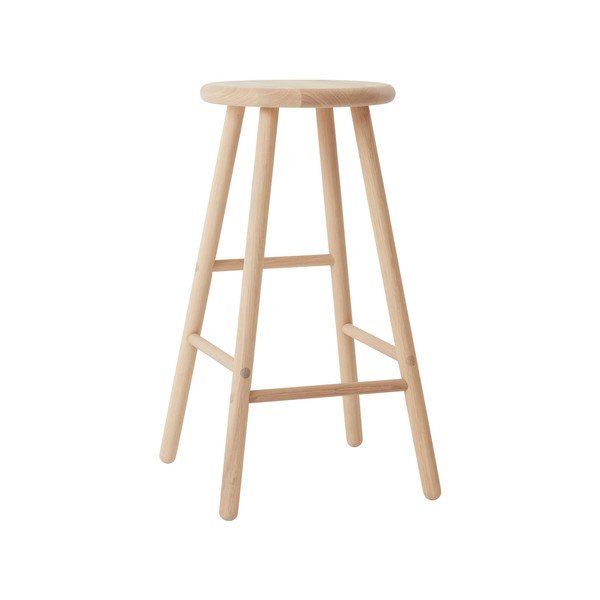 Sedia da bar colore naturale chiaro in rovere massiccio (altezza della seduta 65 cm) Moto – OYOY Living Design
