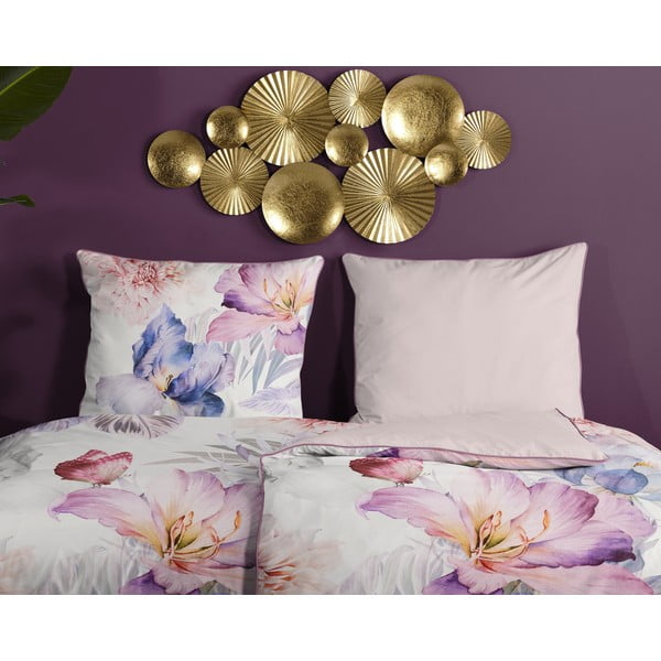 Biancheria da letto singola in cotone sateen crema 140x200 cm - Descanso-image-2