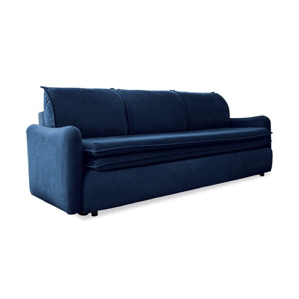 Divano letto in velluto blu navy Tender Eddie - Miuform