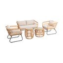 Mobili da giardino in rattan artificiale beige Vistdal - Bonami Essentials