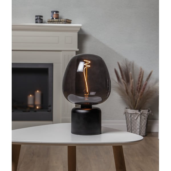 Piede di lampada nero 10 cm Glans - Star Trading-image-1