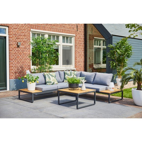 Set da giardino grigio per 5 persone Madeira - Hartman-image-3