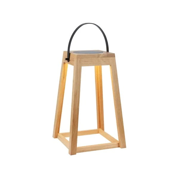 Lanterna a LED marrone con alimentazione a pannelli solari e con ricarica USB da esterno (altezza totale 54 cm) Nordic – Markslöjd-image-3