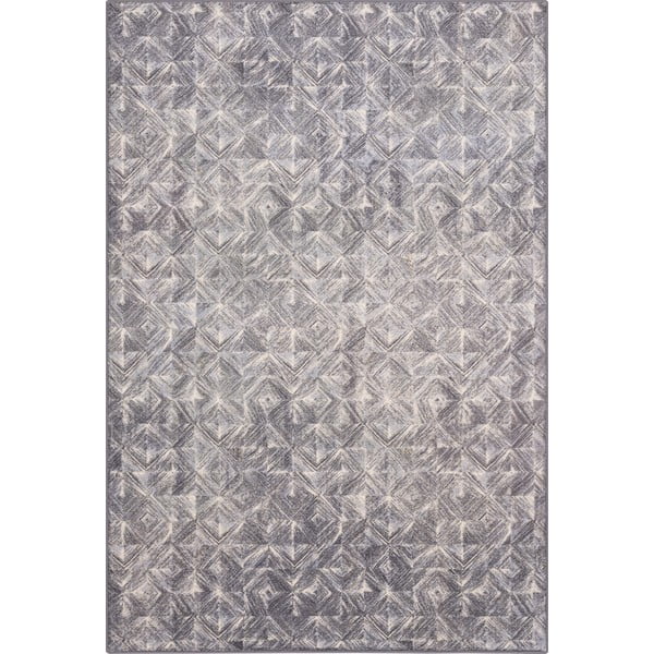 Tappeto in lana grigio 133x180 cm Moire - Agnella