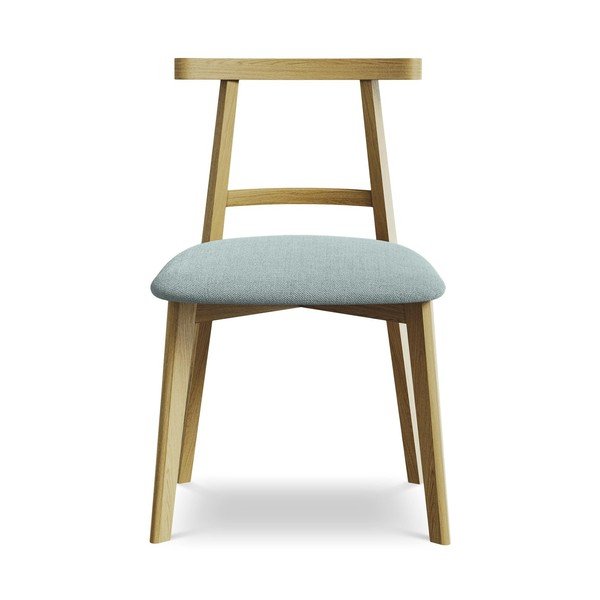 Sedia da pranzo blu in legno massiccio Ohelo – Makamii-image-1