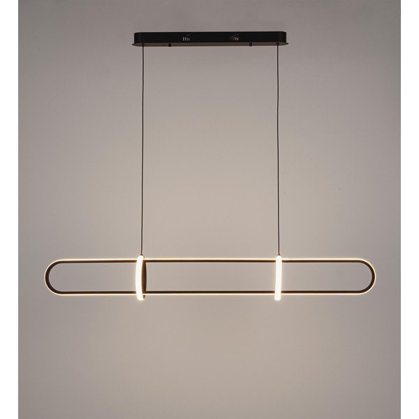Lampadario LED nero in metallo Alken – Bizzotto-image-2
