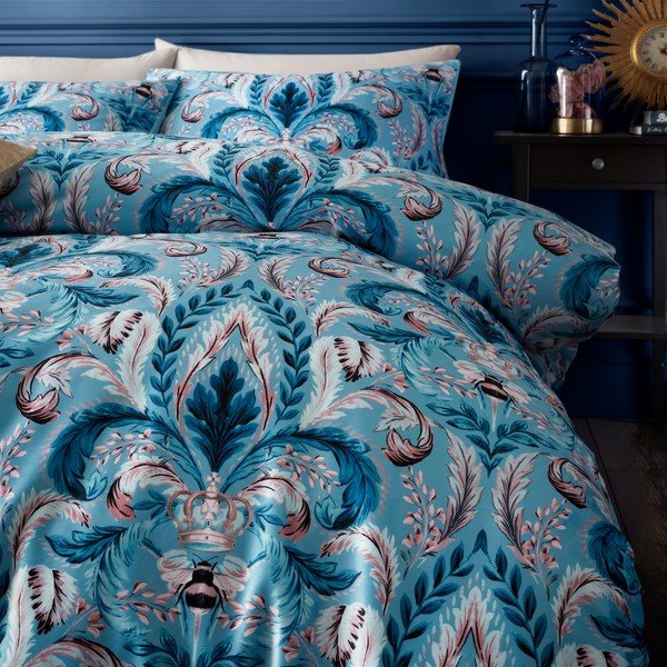 Biancheria da letto singola blu 135x200 cm Bridgerton - Catherine Lansfield-image-4